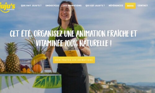 Jujus-animations.com Création du site internet pour JUJU'S Animations, spécialiste des animations culinaires en entreprise